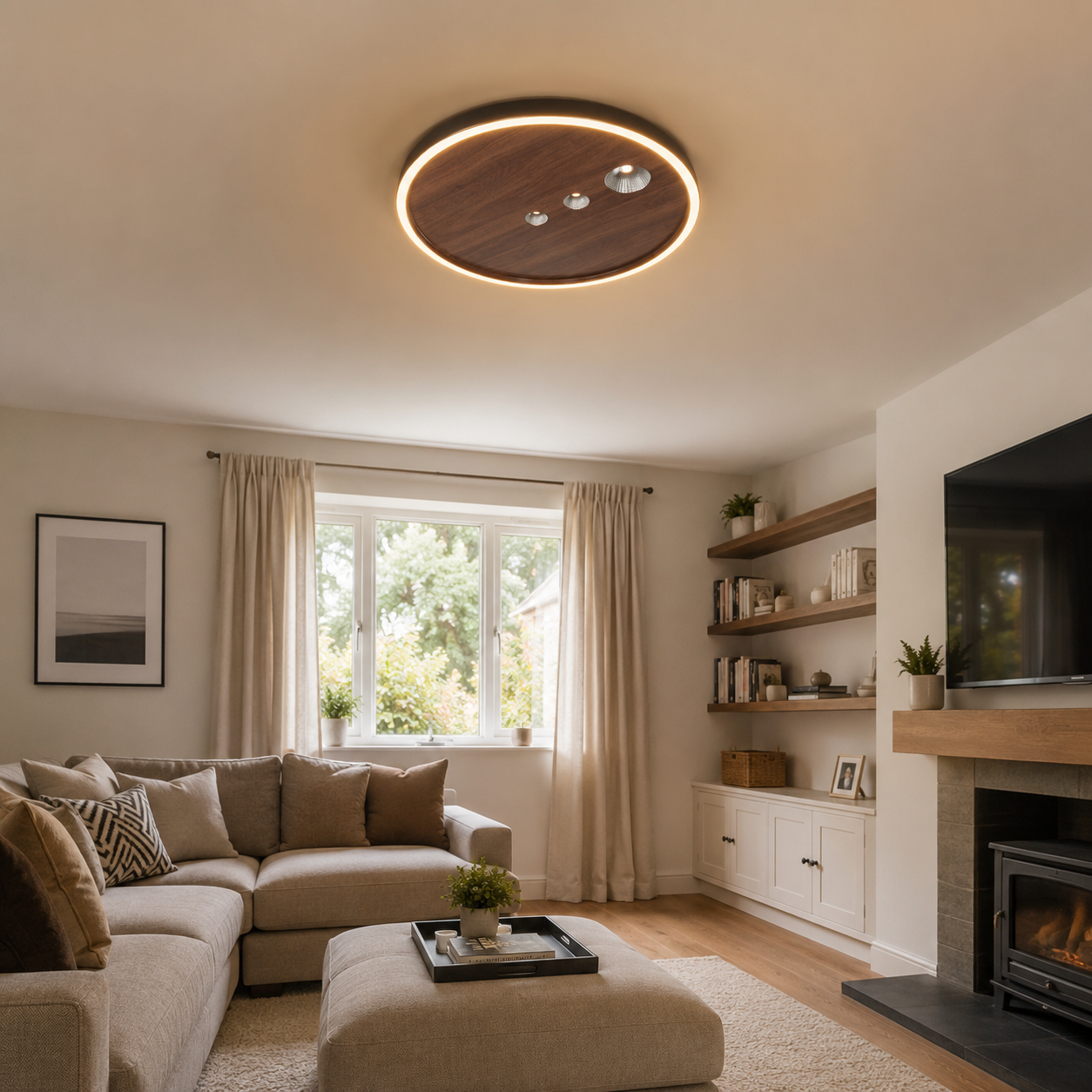 Remote Control LED Ceiling Light with Night Mode