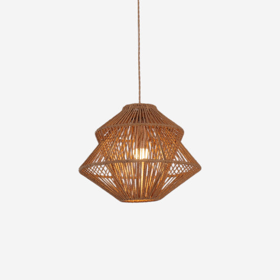 Living Nest UK Rustic Paper Rope Iron Pendant Light Living Nest UK