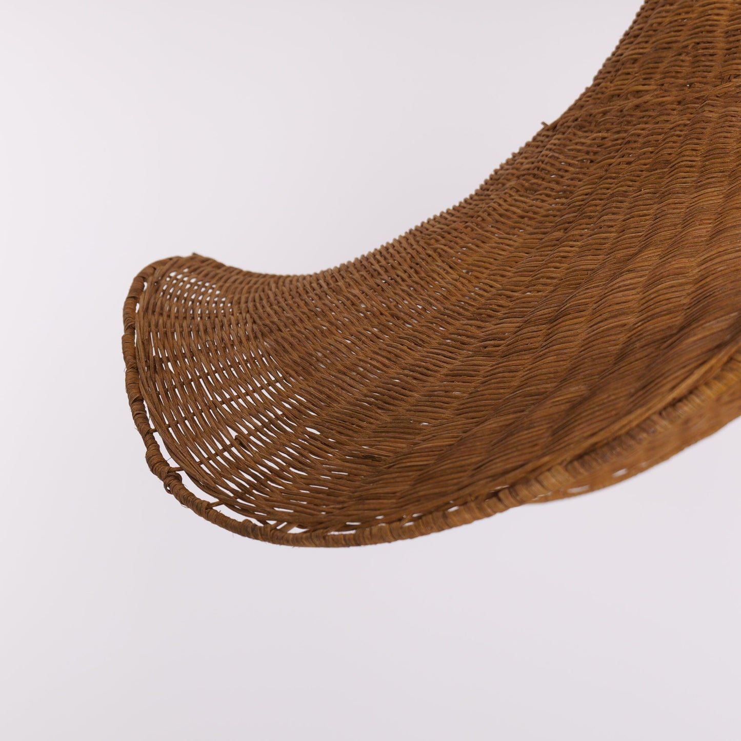Living Nest UK Natural & White Hat-Shaped Handwoven Rattan Pendant Light Living Nest UK
