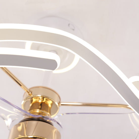 Living Nest UK Modern Ceiling Fan Light with Remote Control Low-Noise Adjustable Fan Light Living Nest UK