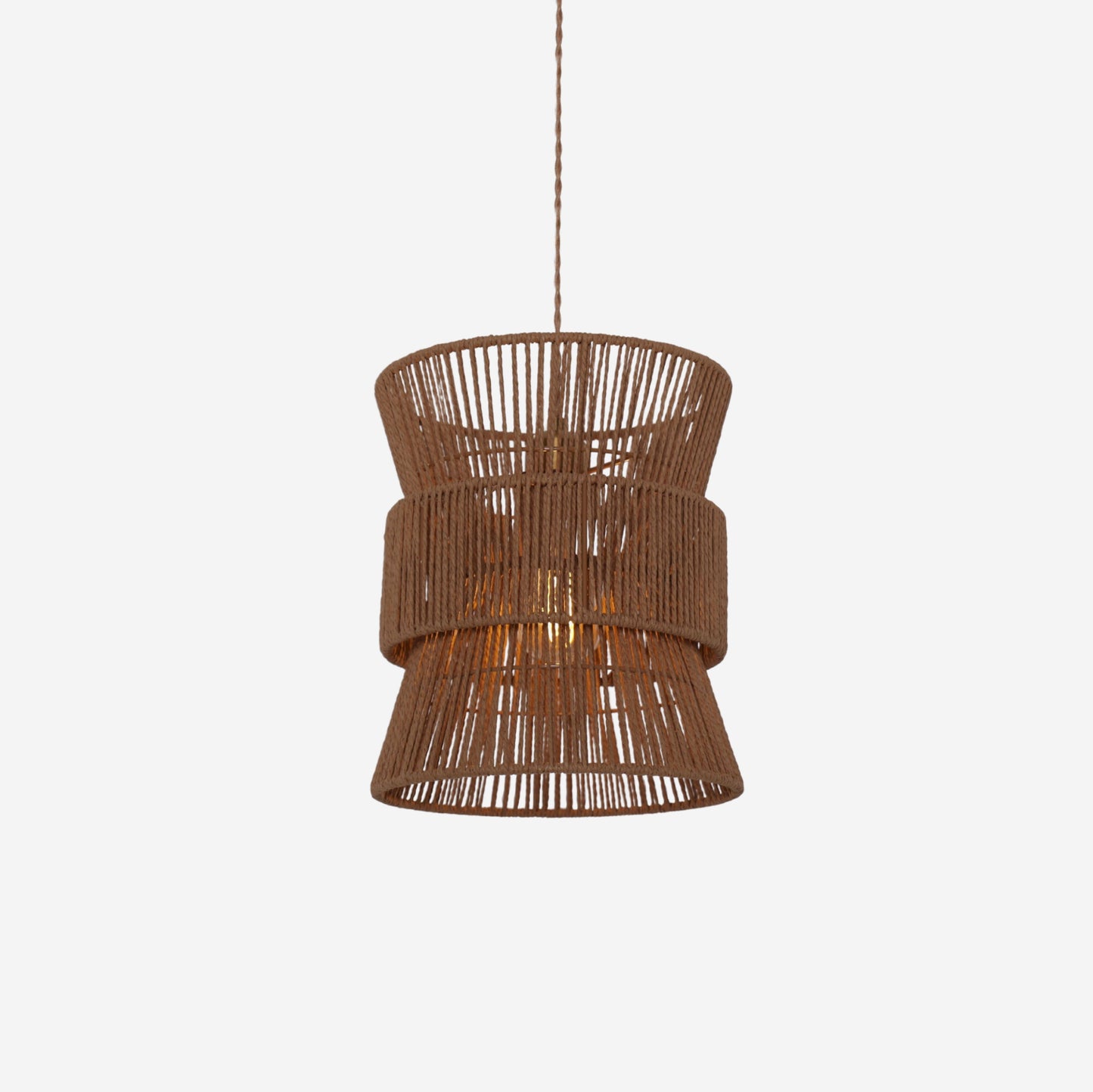 Living Nest UK Artisanal Handwoven Eco-Friendly Circular Pendant Light Living Nest UK