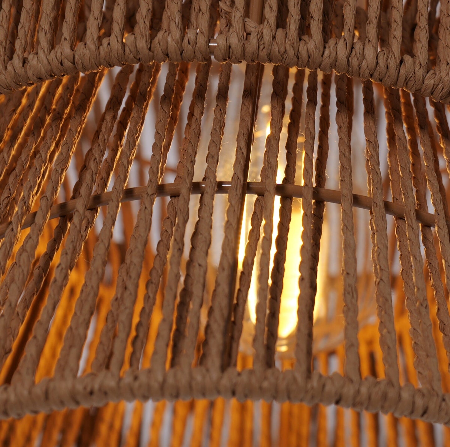 Living Nest UK Artisanal Handwoven Eco-Friendly Circular Pendant Light Living Nest UK
