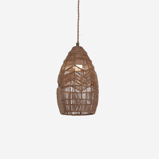 Living Nest UK Handwoven Rattan Bell Pendant Light for Dining Room Decor Living Nest UK