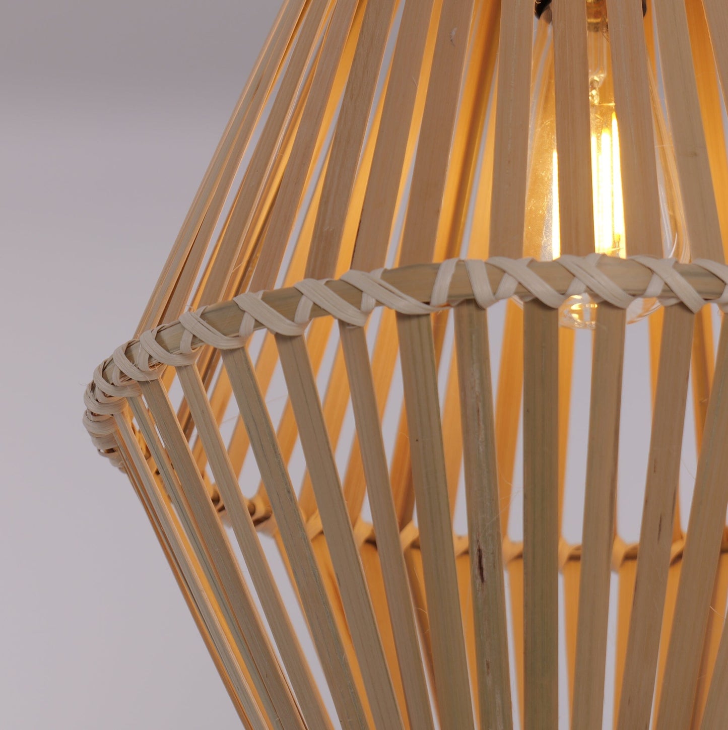Living Nest UK Sustainable Geometric Bamboo Pendant Light Living Nest UK