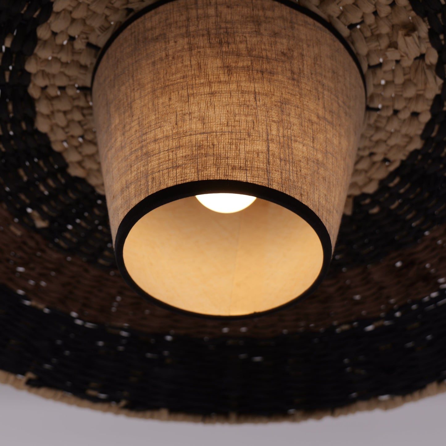 Living Nest UK Stylish Two-Tone Handwoven Pendant Light Fixture Living Nest UK