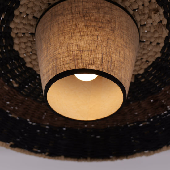Living Nest UK Stylish Two-Tone Handwoven Pendant Light Fixture Living Nest UK