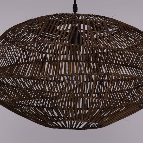 Lightsin Eco-Friendly Handwoven Rustic Farmhouse Rattan Pendant Light Lightsin UK 