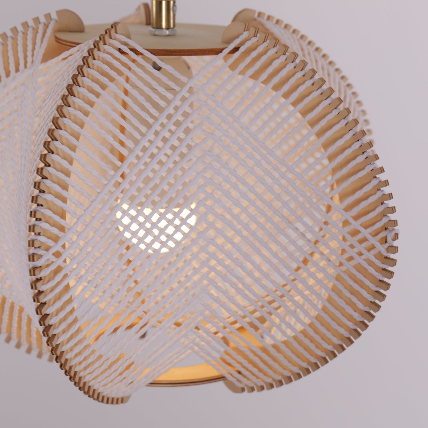 Living Nest UK Rustic Elegance with Paper Rope and Wood Pendant Light Living Nest UK