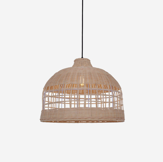 Living Nest UK Elegant Openwork Rattan Pendant Light with Lattice-Cut Design Living Nest UK