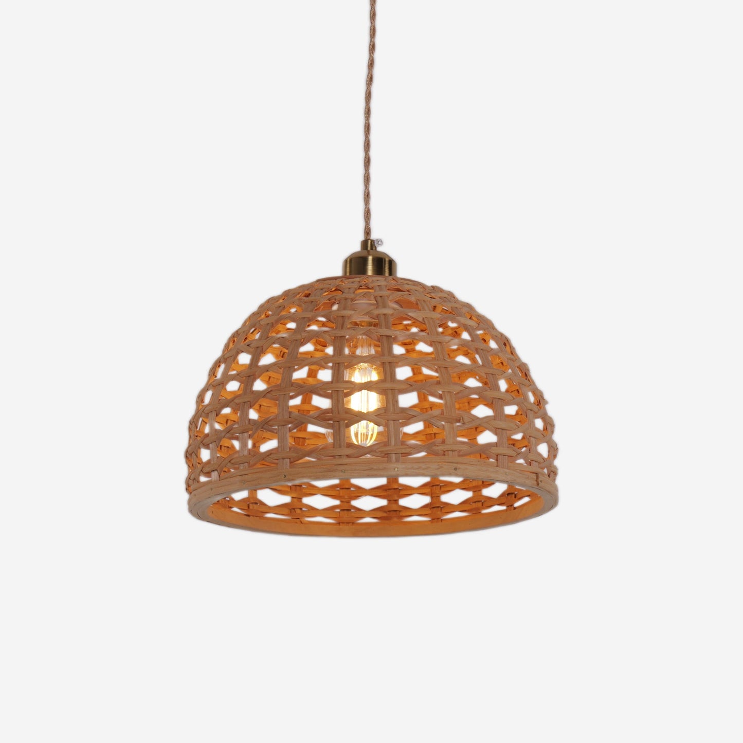 Lightsin Nature-Inspired Wooden Dome Warm Glow Pendant Light Lightsin UK 