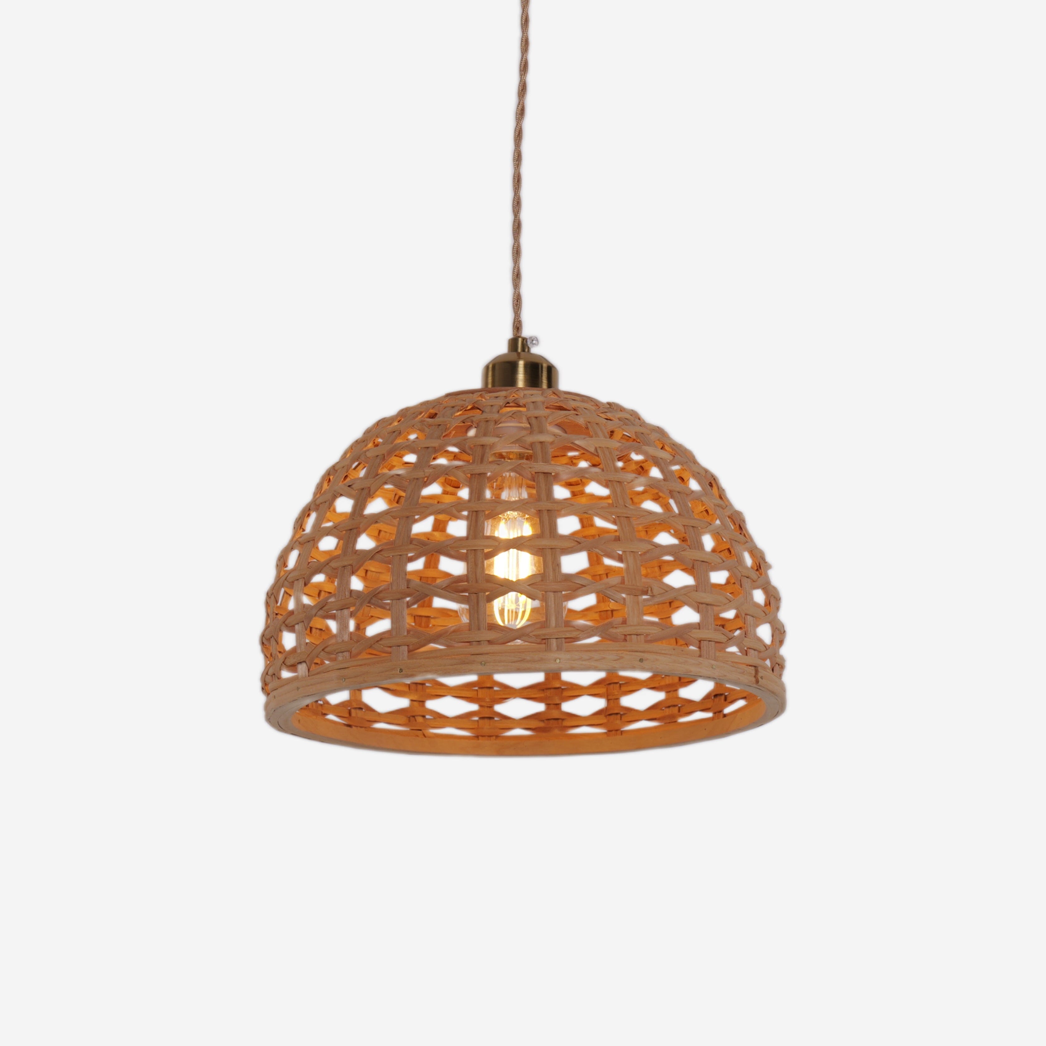 Lightsin Nature-Inspired Wooden Dome Warm Glow Pendant Light Lightsin UK 