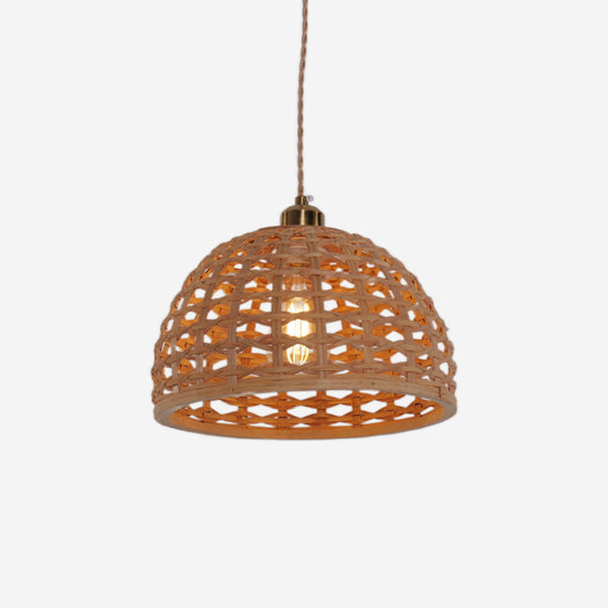 Lightsin Nature-Inspired Wooden Dome Warm Glow Pendant Light Lightsin UK 
