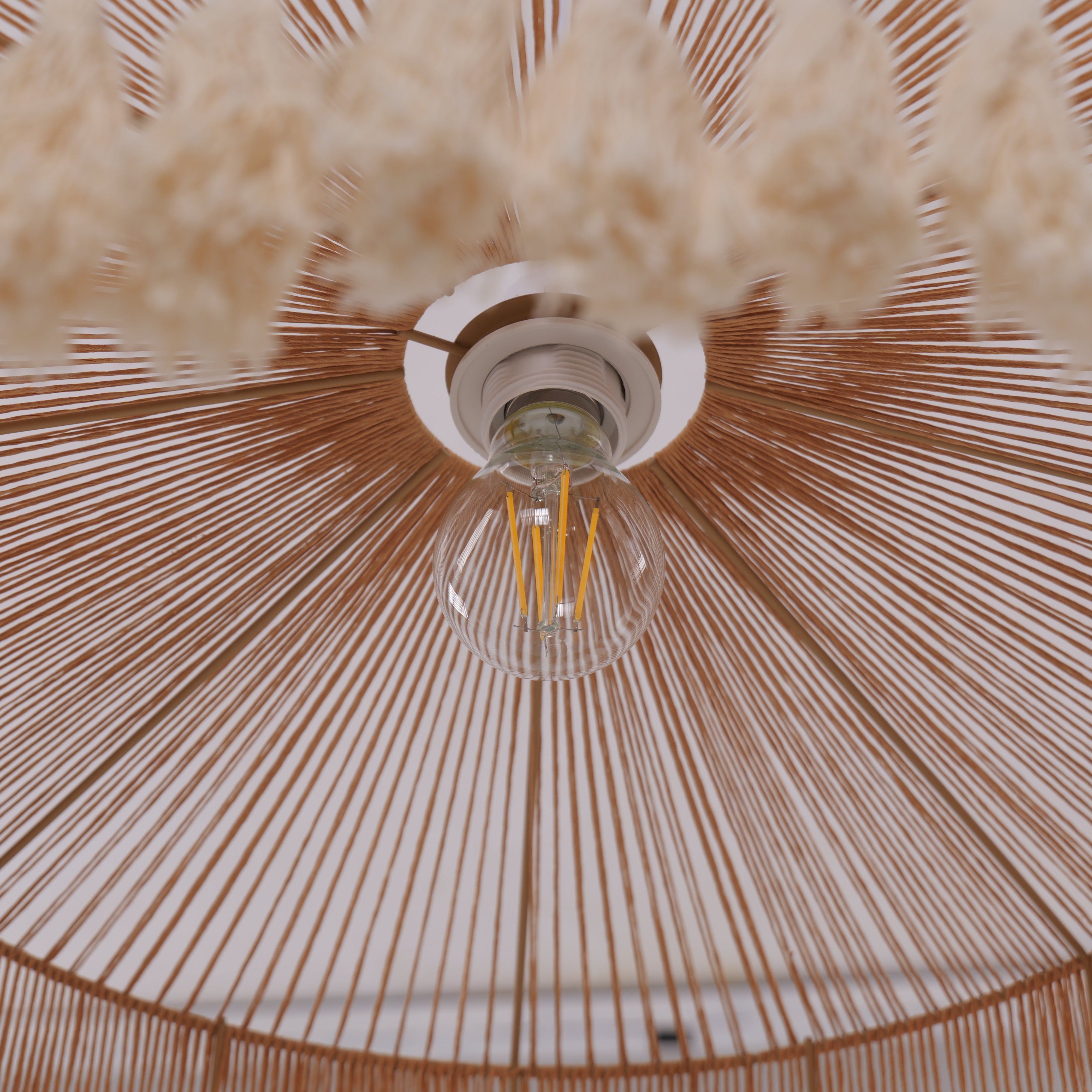 Tassel Breeze Woven Pendant Light | Handcrafted Paper Rope Boho Ceiling Lamp