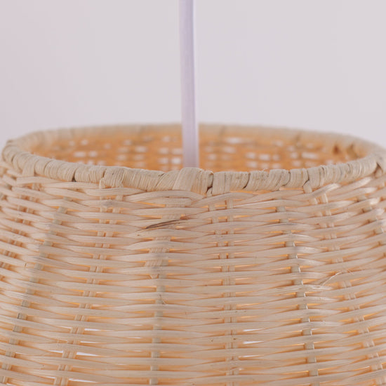 Lightsin Boho-Chic Handwoven Elongated Oval Rattan Pendant Light Lightsin UK 