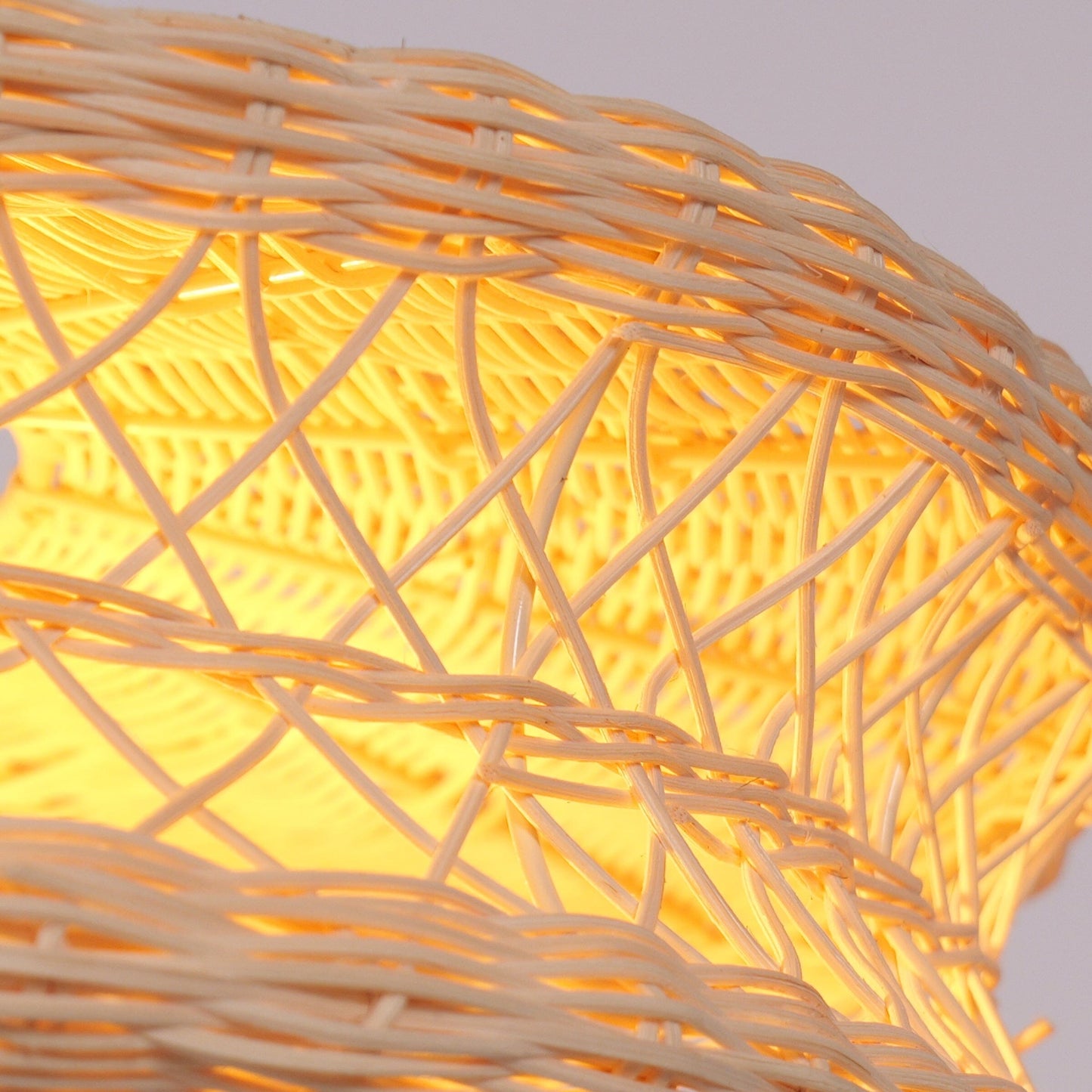 Lightsin Bohemian Wicker Hanging Lamp with Layered Woven Structure Lightsin UK 