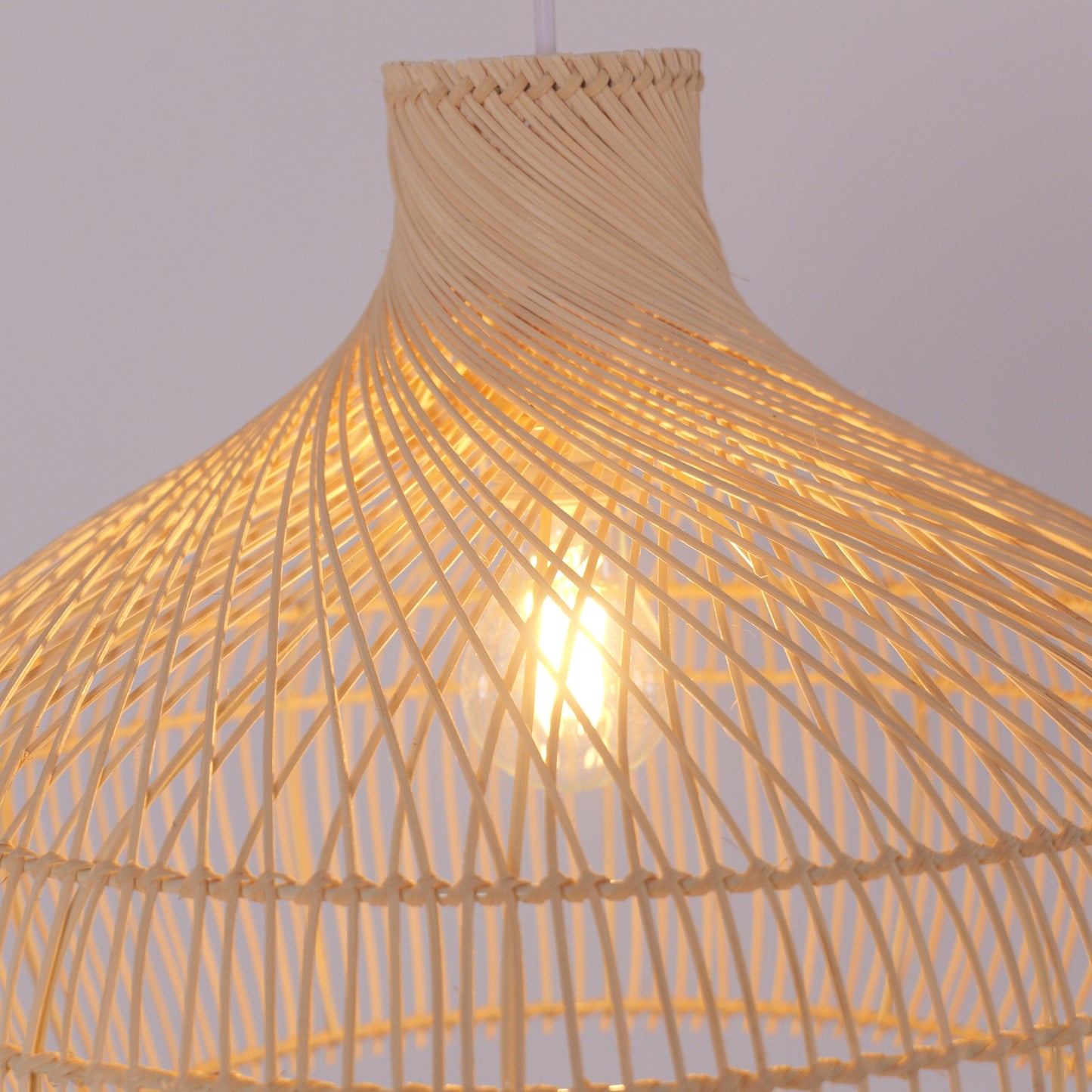 Lightsin Handwoven Gourd Shaped Rattan Pendant Light Lightsin UK 