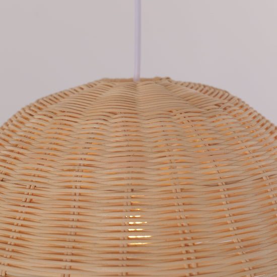 Lightsin Boho Half Sphere Rattan Pendant Light Lightsin UK 