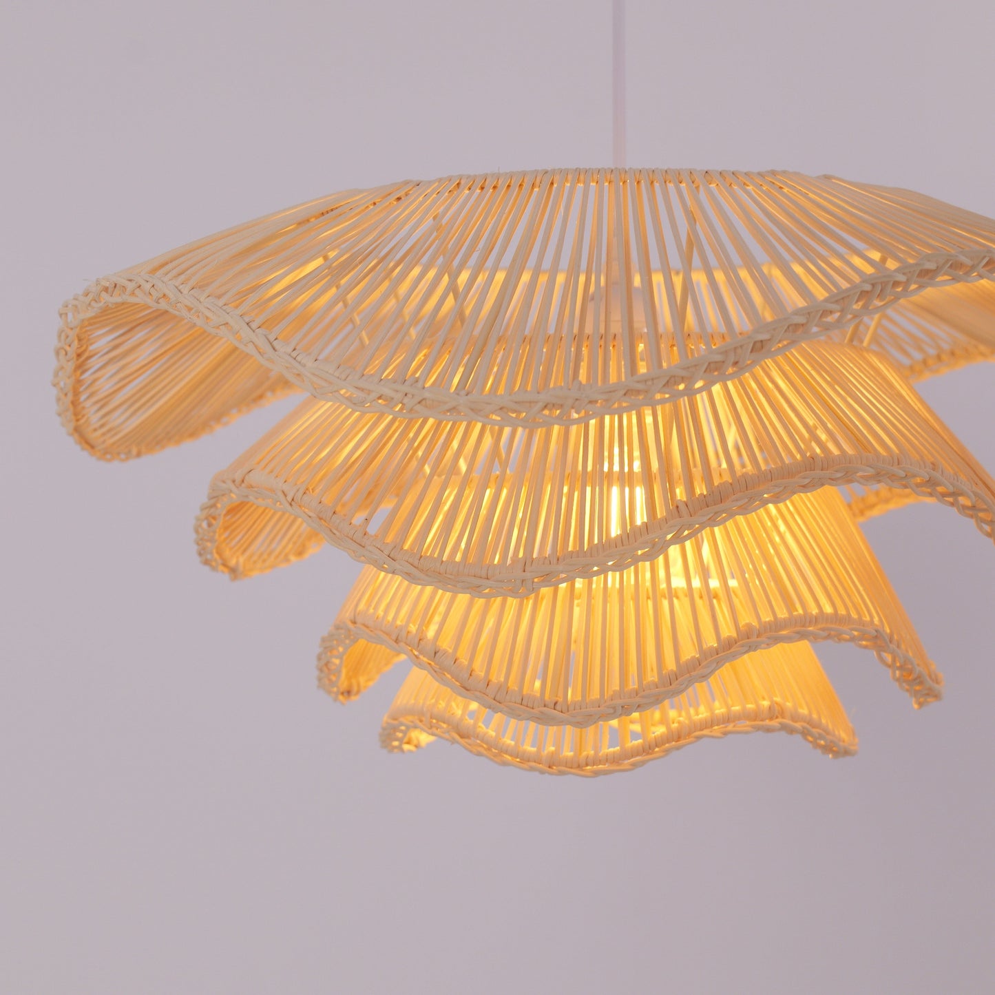 Lightsin Multi-tiered rattan pendant lamp Lightsin UK 