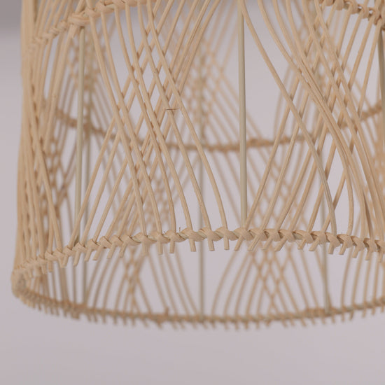 Lightsin Handwoven Rattan Pendant Light with Criss-Cross Pattern Lightsin UK 