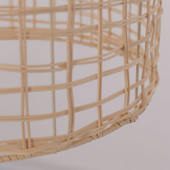 Lightsin Natural Cage Shape Rattan Pendant Light Lightsin UK 