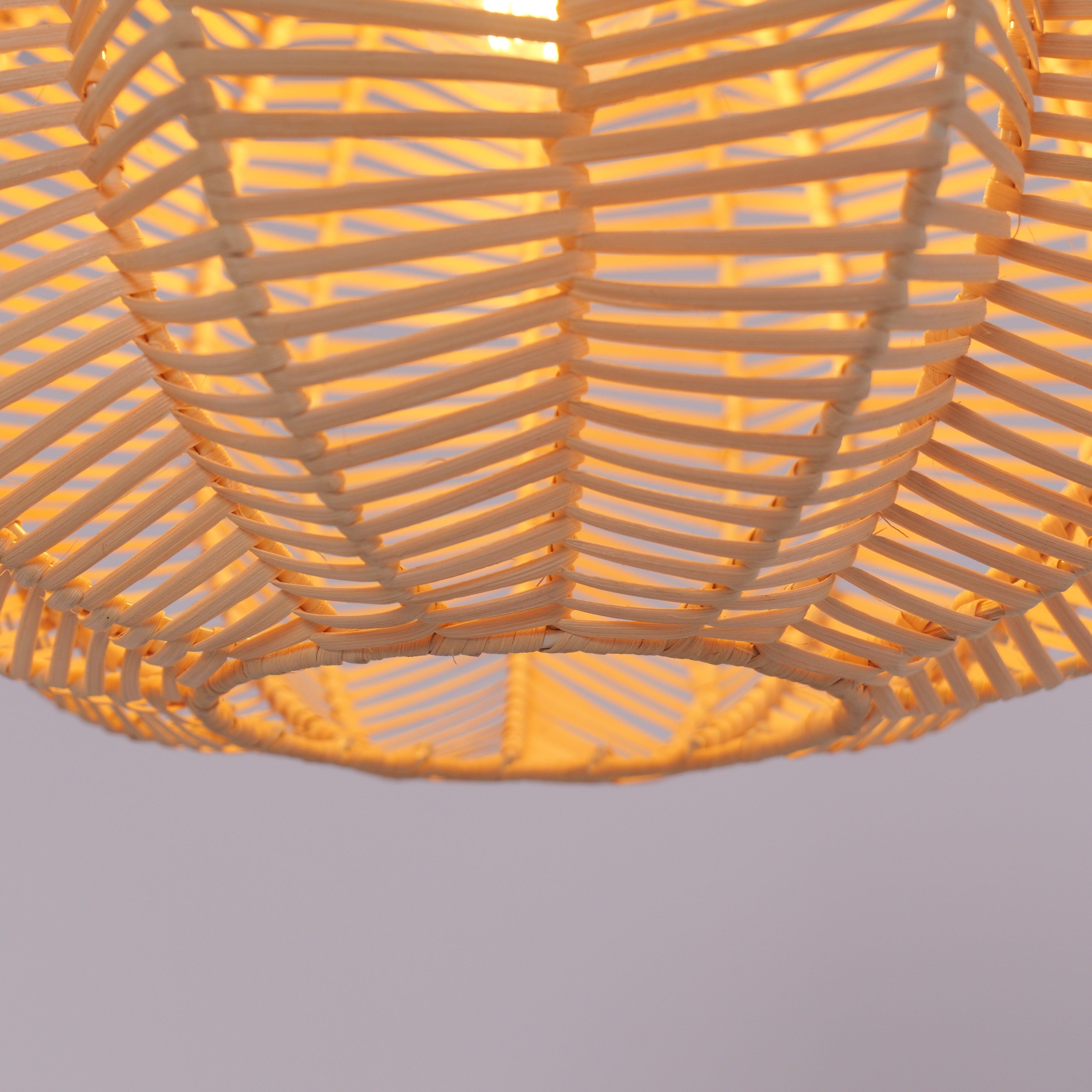 Lightsin Scandinavian Round Rattan Hanging Lamp Lightsin UK 