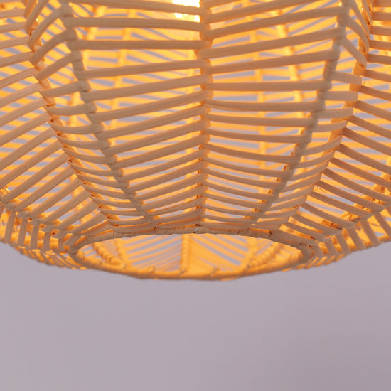 Lightsin Scandinavian Round Rattan Hanging Lamp Lightsin UK 