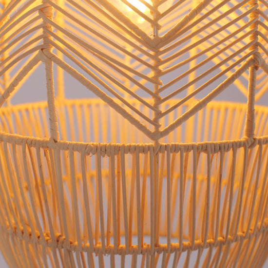 Lightsin Japanese-style Oval Rattan Pendant Light Lightsin UK 