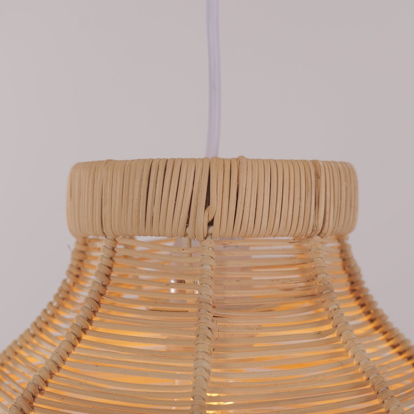 Lightsin Japanese-Inspired Petal Bloom Rattan Woven Pendant Light Lightsin UK 