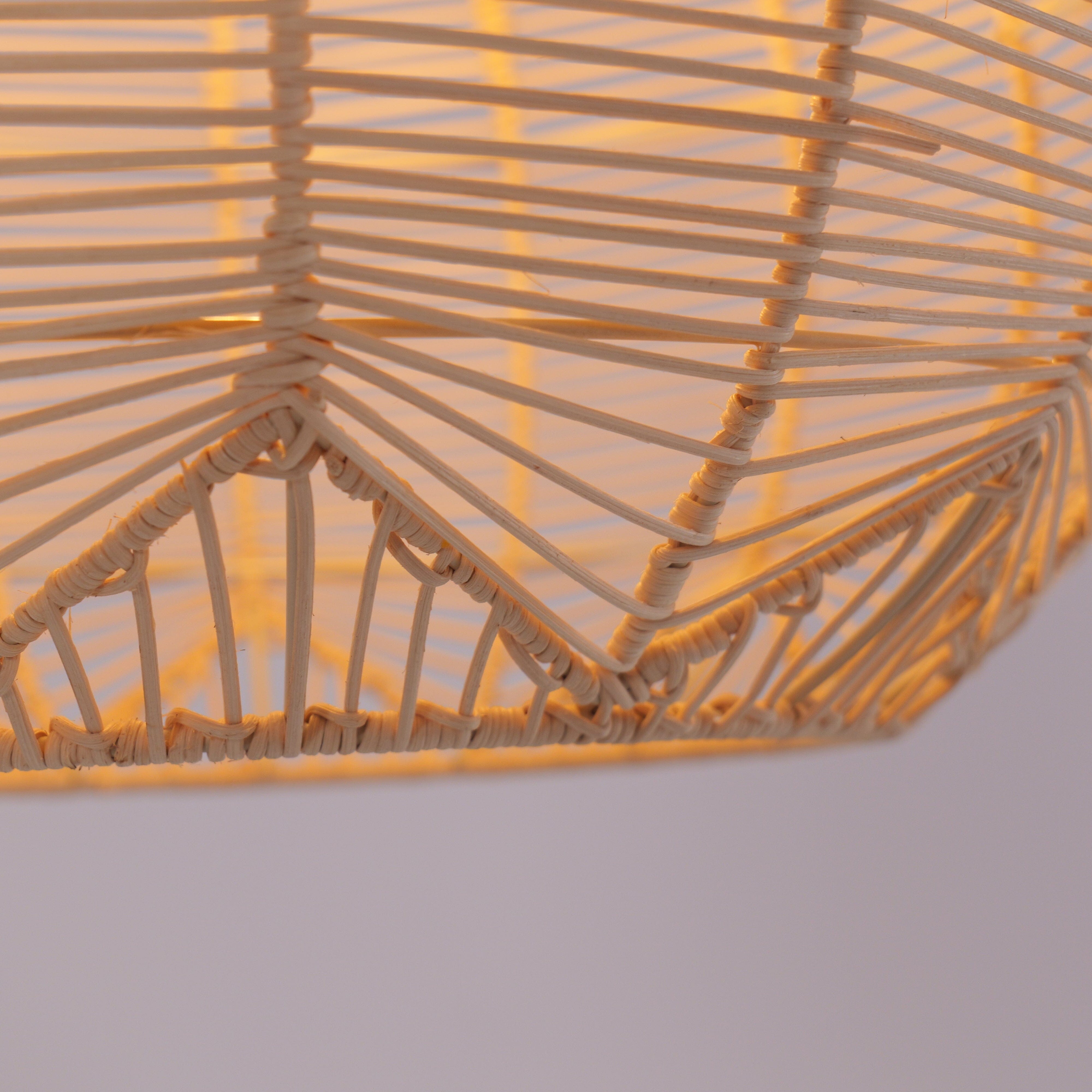 Lightsin Open-Gourd Japanese Rattan Pendant Light Lightsin UK 