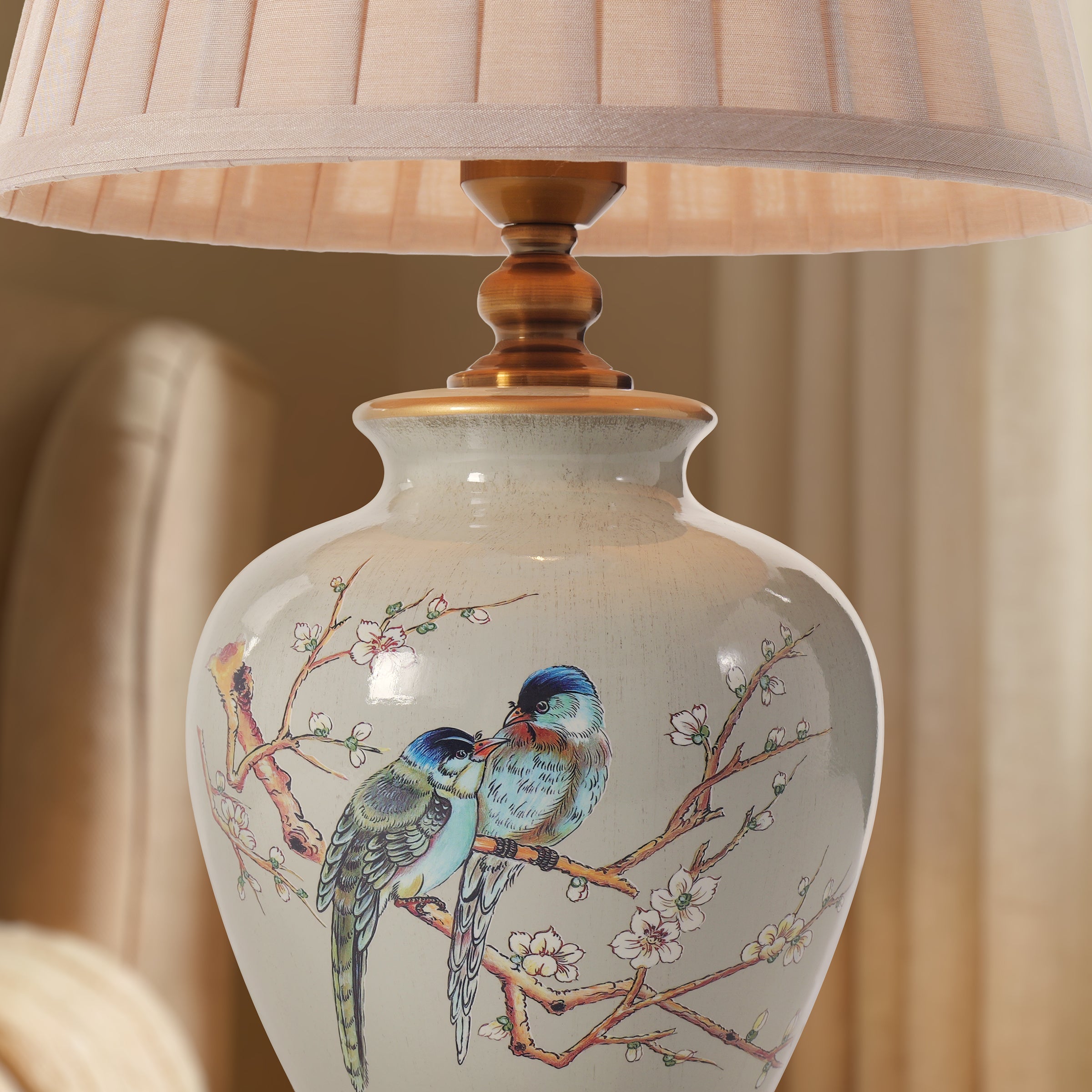 Chinoiserie Hand-Painted Ceramic Table Lamp Collection