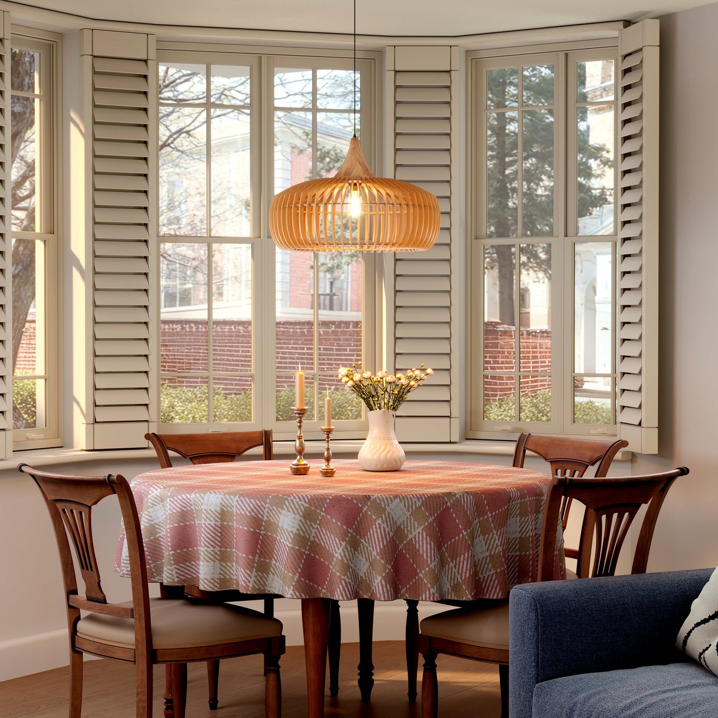 Shadome-Handmade Wood Pendant Light Fixture – Warm Natural Style Lighting
