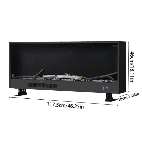 33/46/58inch WiFi Electric Fireplace with LED Display, Realistic Flame Effect & App Control