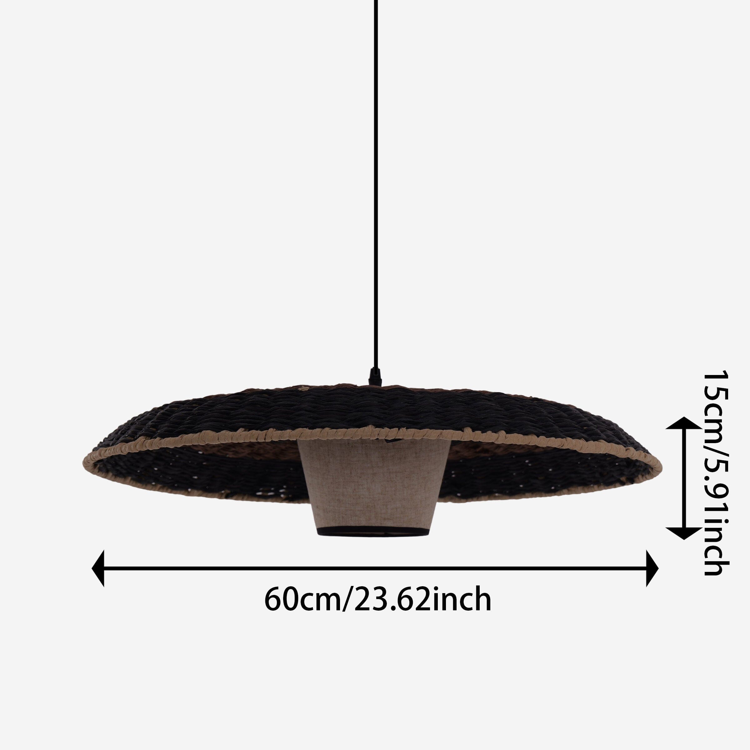 Living Nest UK Stylish Two-Tone Handwoven Pendant Light Fixture Living Nest UK