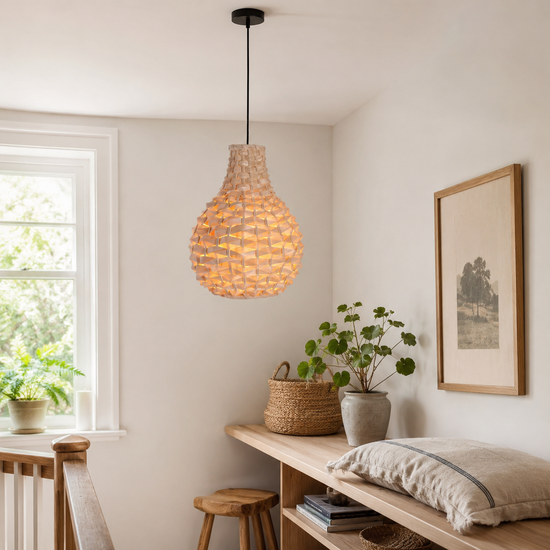 Bamboo Hand-Weaving Pendant Light Natural Art Lighting Fixture
