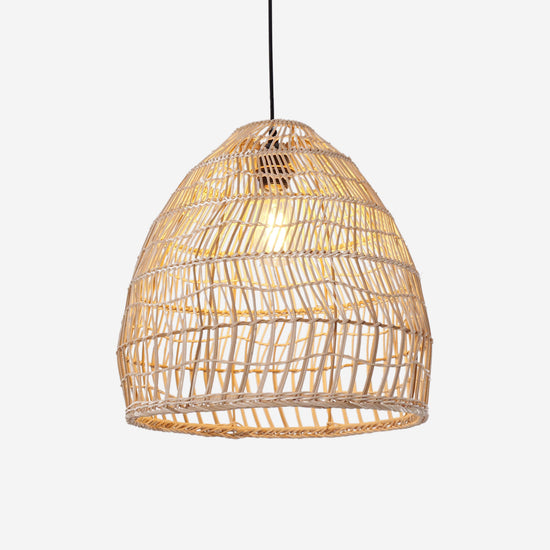 Lightsin Woven Rattan Dome Pendant Light for Rustic Interiors Lightsin UK 