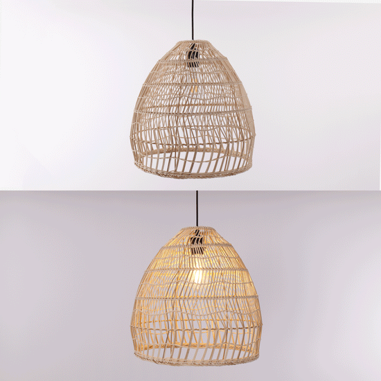 Lightsin Woven Rattan Dome Pendant Light for Rustic Interiors Lightsin UK 