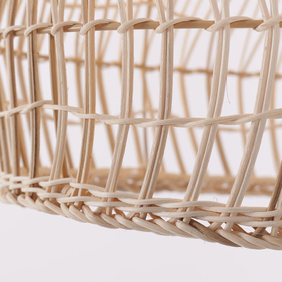 Rattan Pendant Light for Kitchen with Woven Dome Design for Rustic Interiors