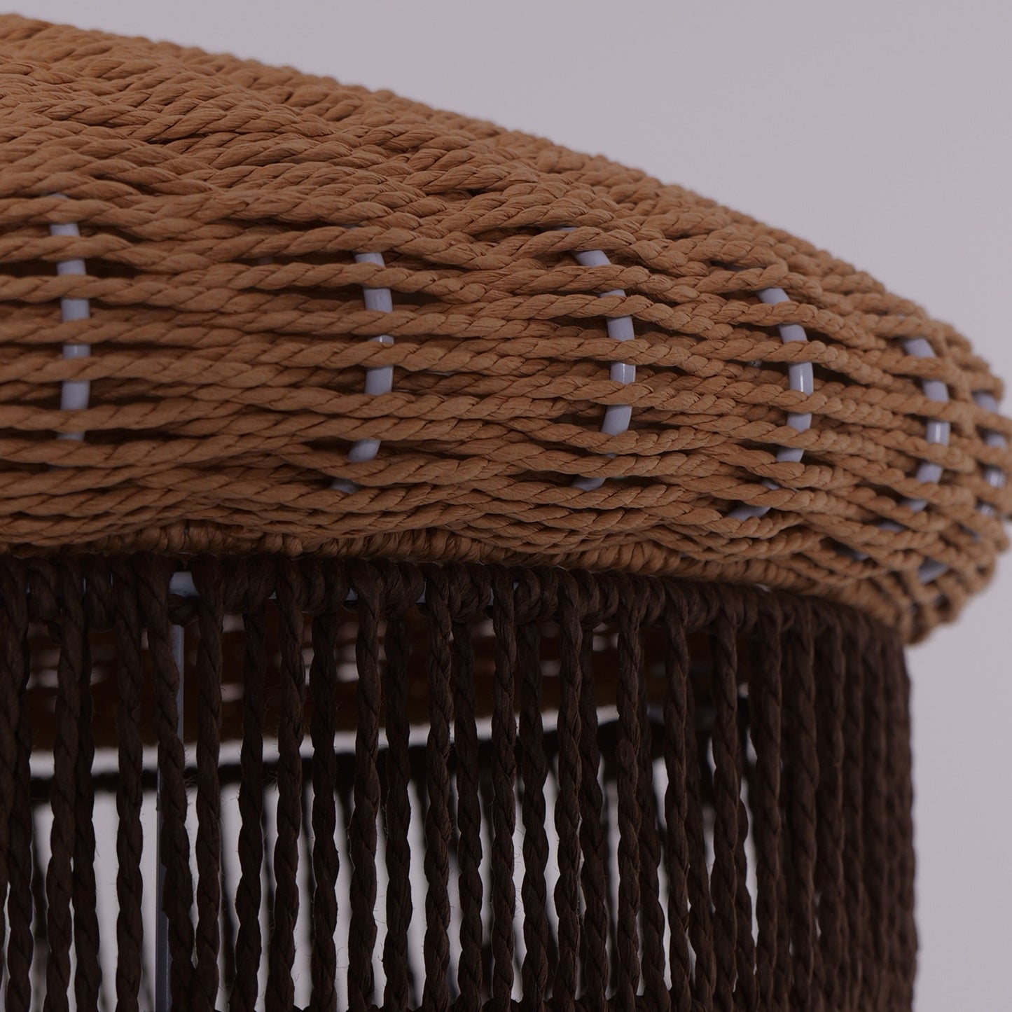 Living Nest UK Rustic Paper Rope and Iron Basket Pendant Light for Cozy Spaces Living Nest UK