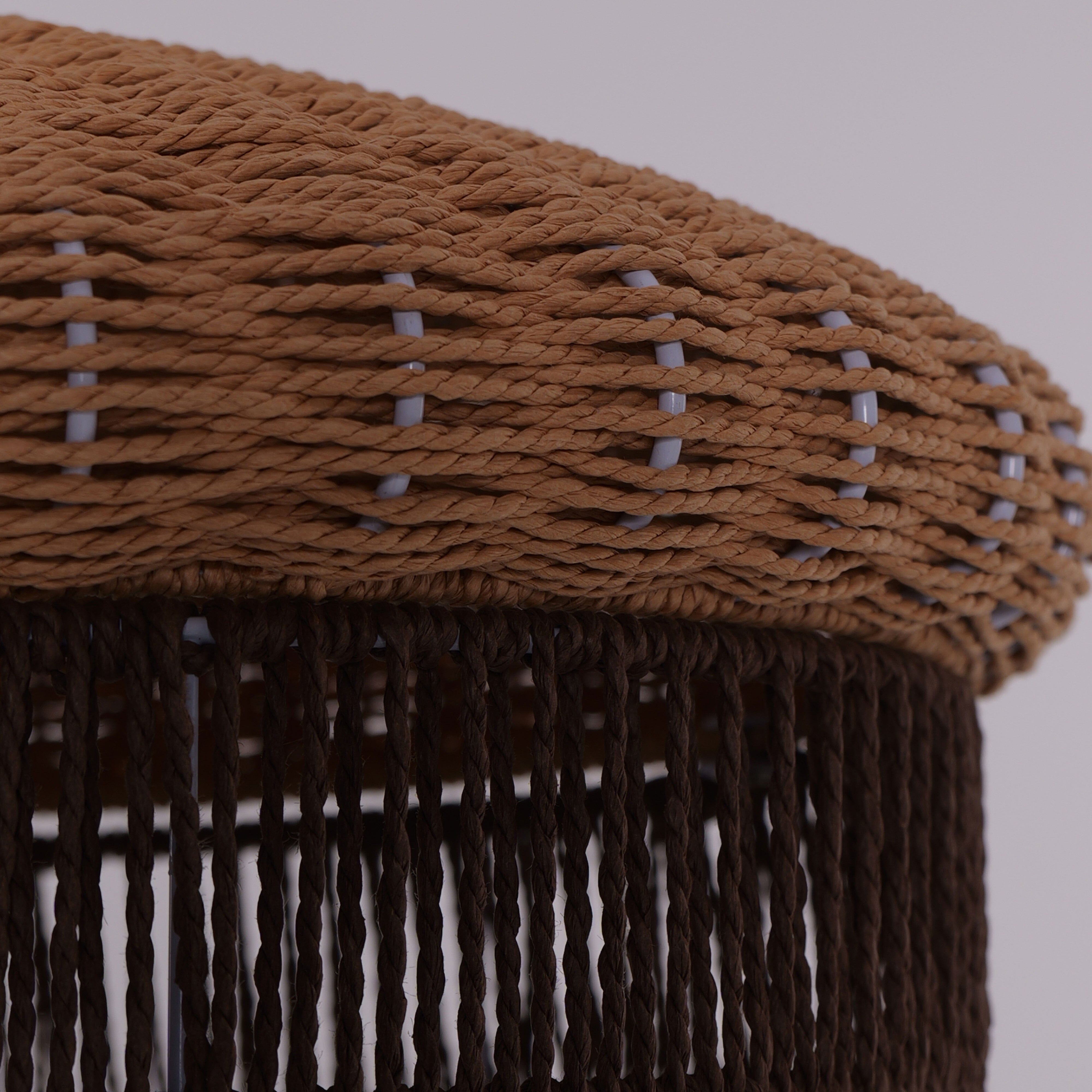 Living Nest UK Rustic Paper Rope and Iron Basket Pendant Light for Cozy Spaces Living Nest UK