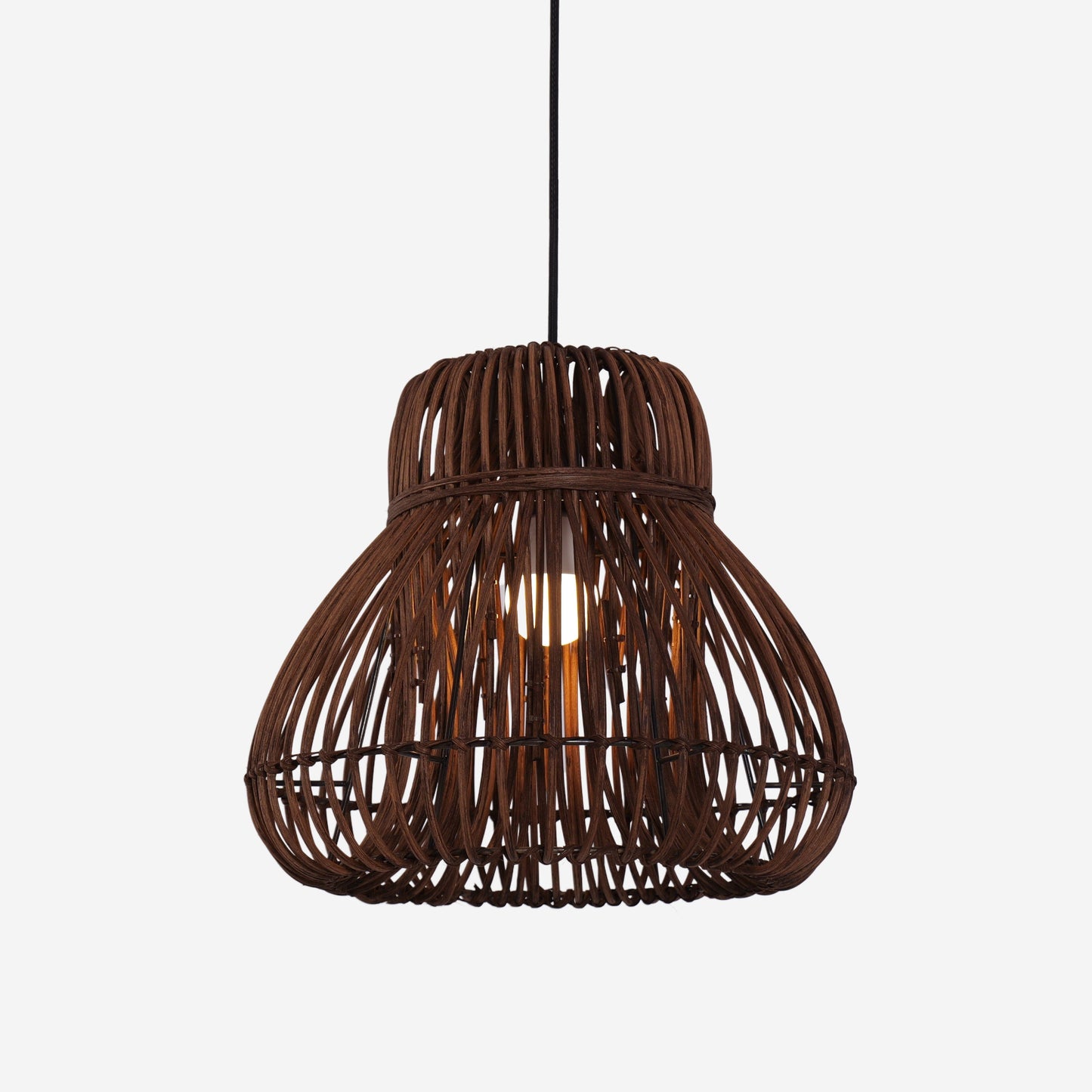 Lightsin Natural Woven Rattan Pendant Light for Rustic Interiors Lightsin UK 