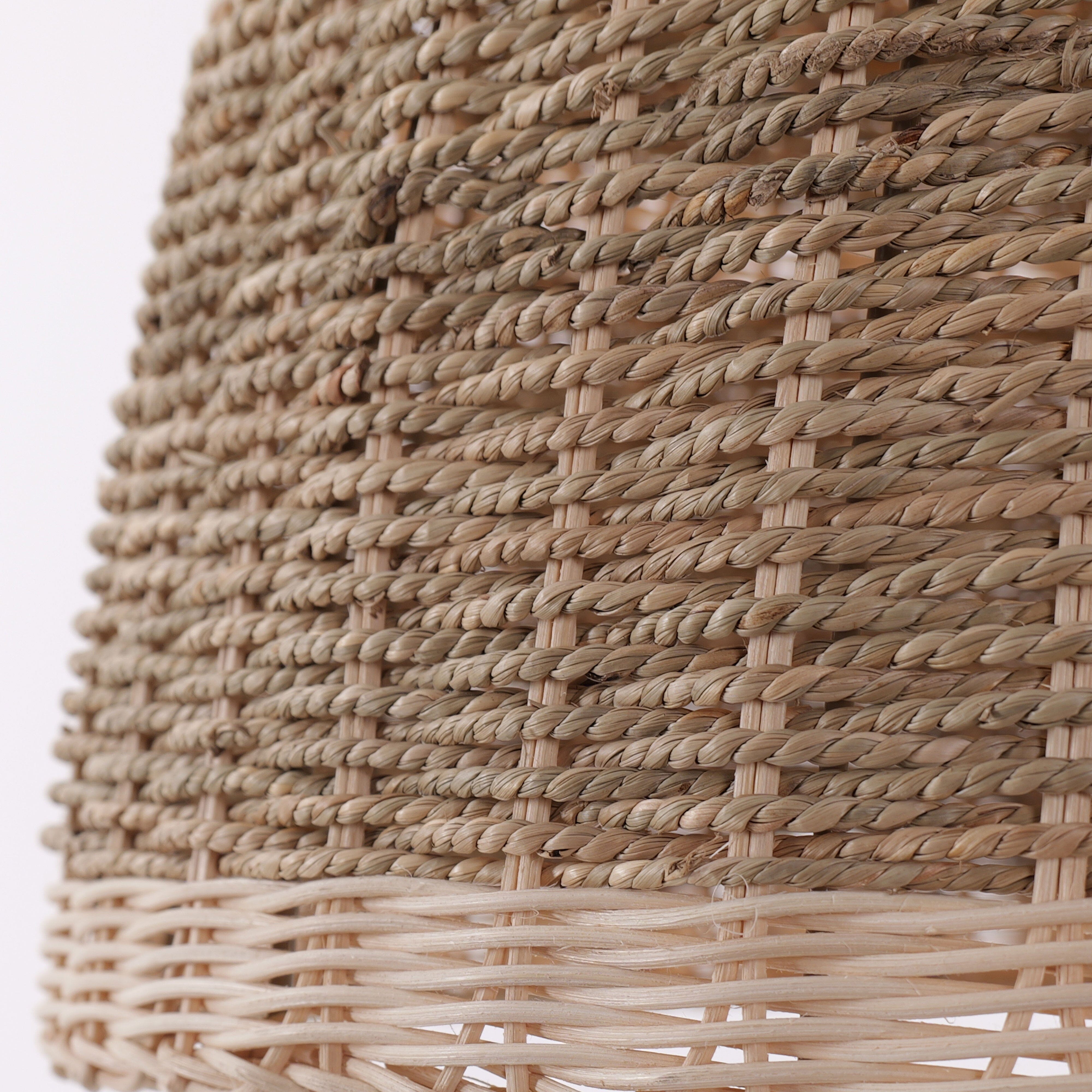 Living Nest UK Natural Woven Grass Dome Pendant Light for Cozy Interiors Living Nest UK