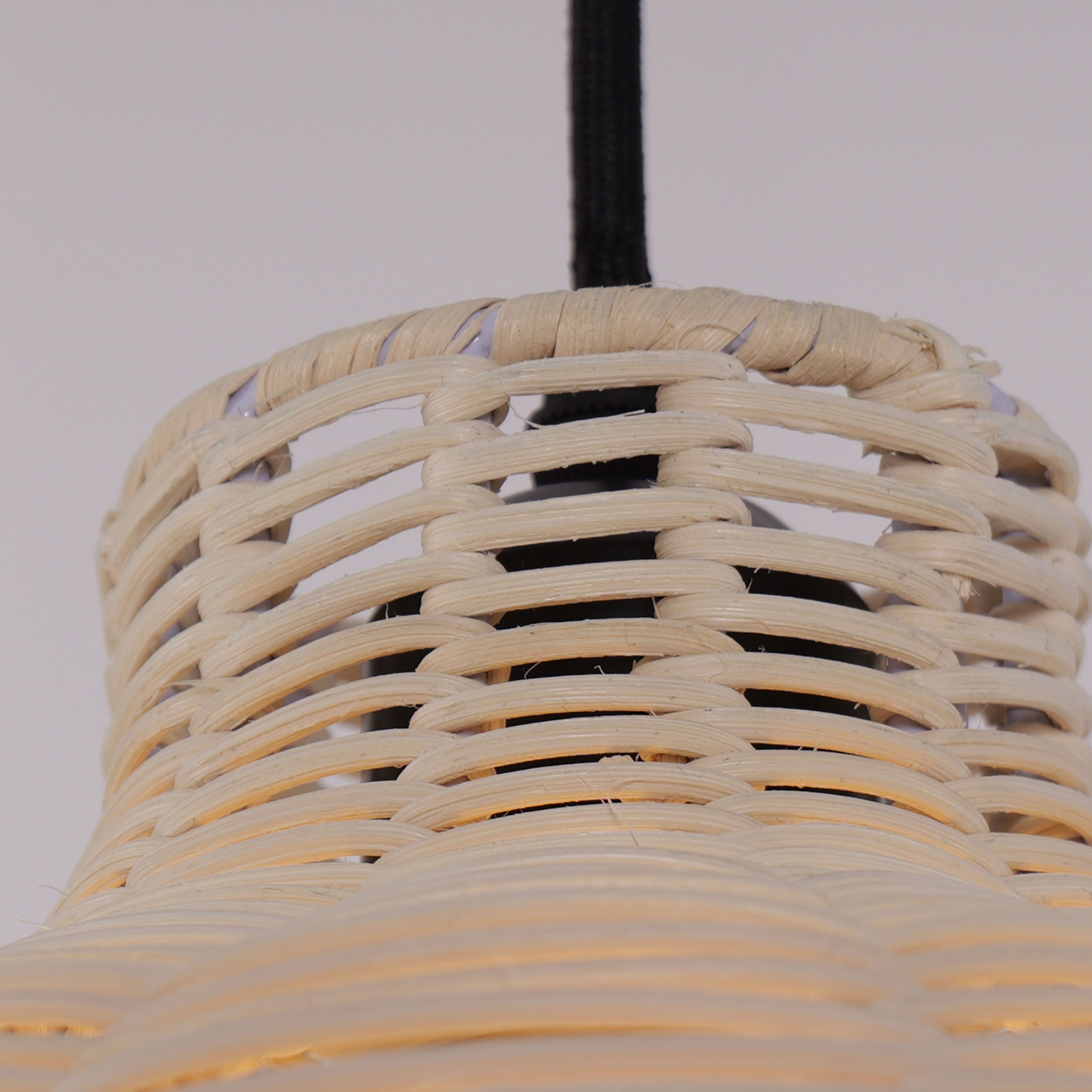 Living Nest UK Natural Rattan Woven Pendant Light for Warm Ambient Lighting Living Nest UK