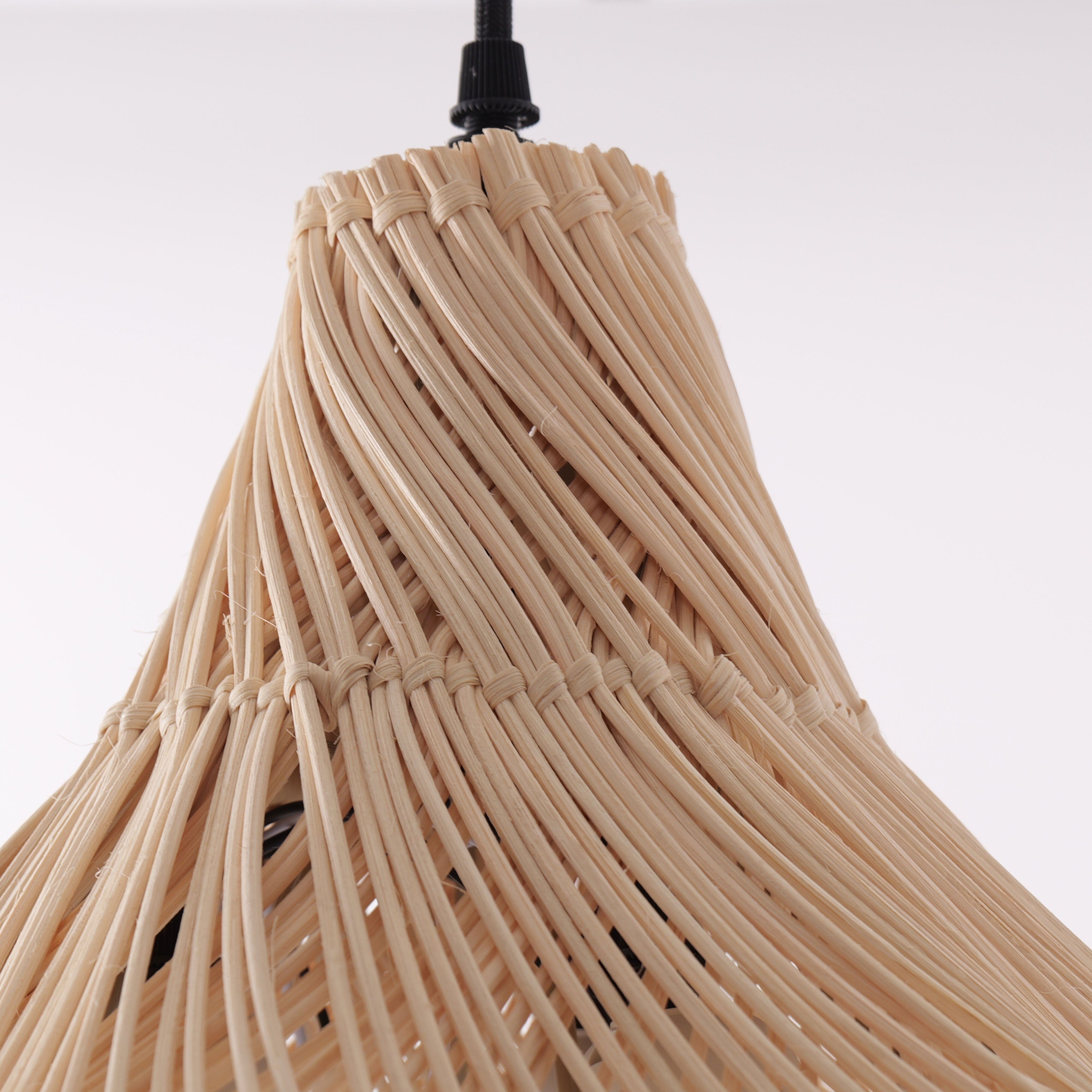 Living Nest UK Handcrafted Bamboo Rattan Pendant Light with Tranquil Umbrella Design Living Nest UK
