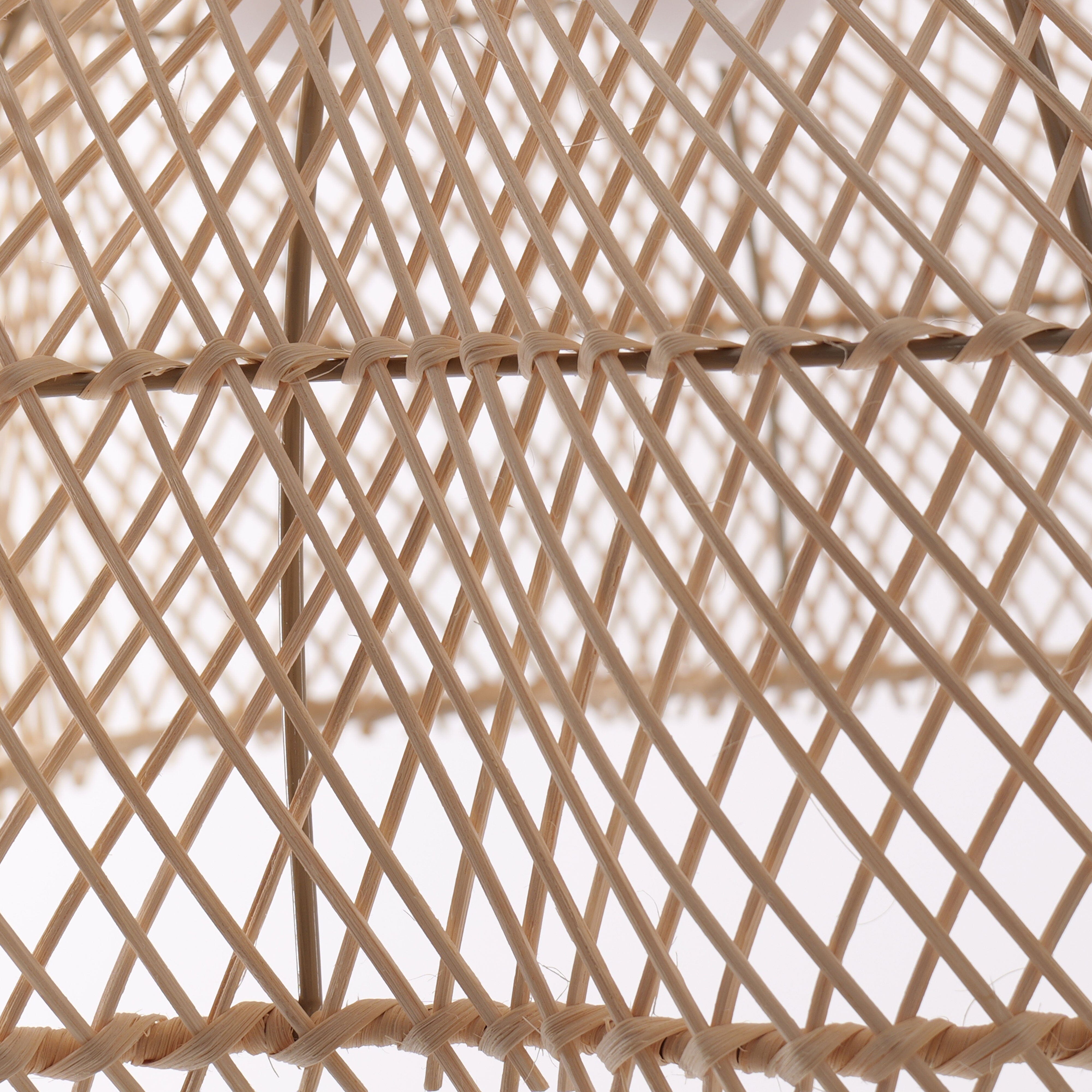Living Nest UK Handcrafted Bamboo Rattan Pendant Light with Tranquil Umbrella Design Living Nest UK