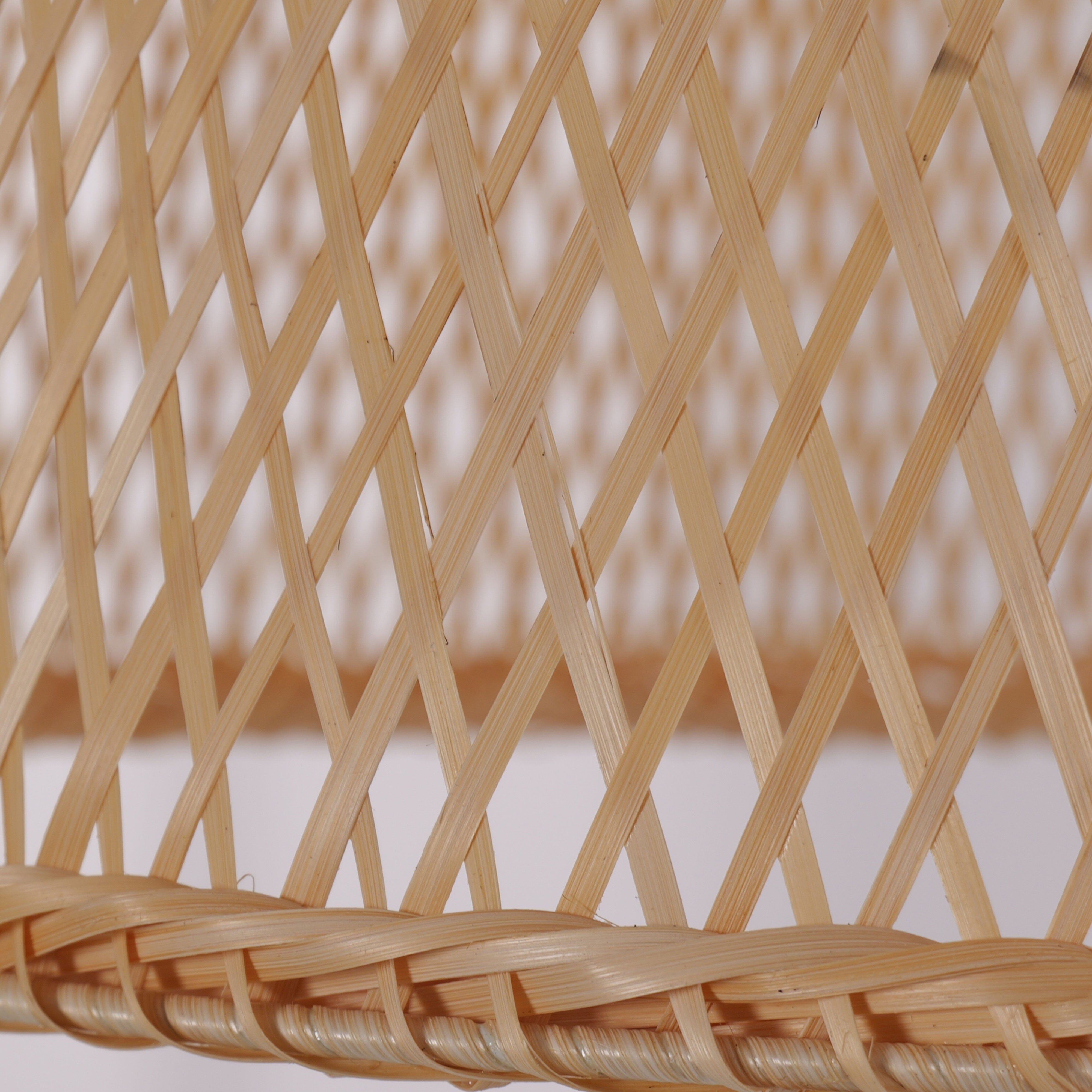 Living Nest UK Natural Bamboo Woven Dome Pendant Light for Cozy Spaces Living Nest UK