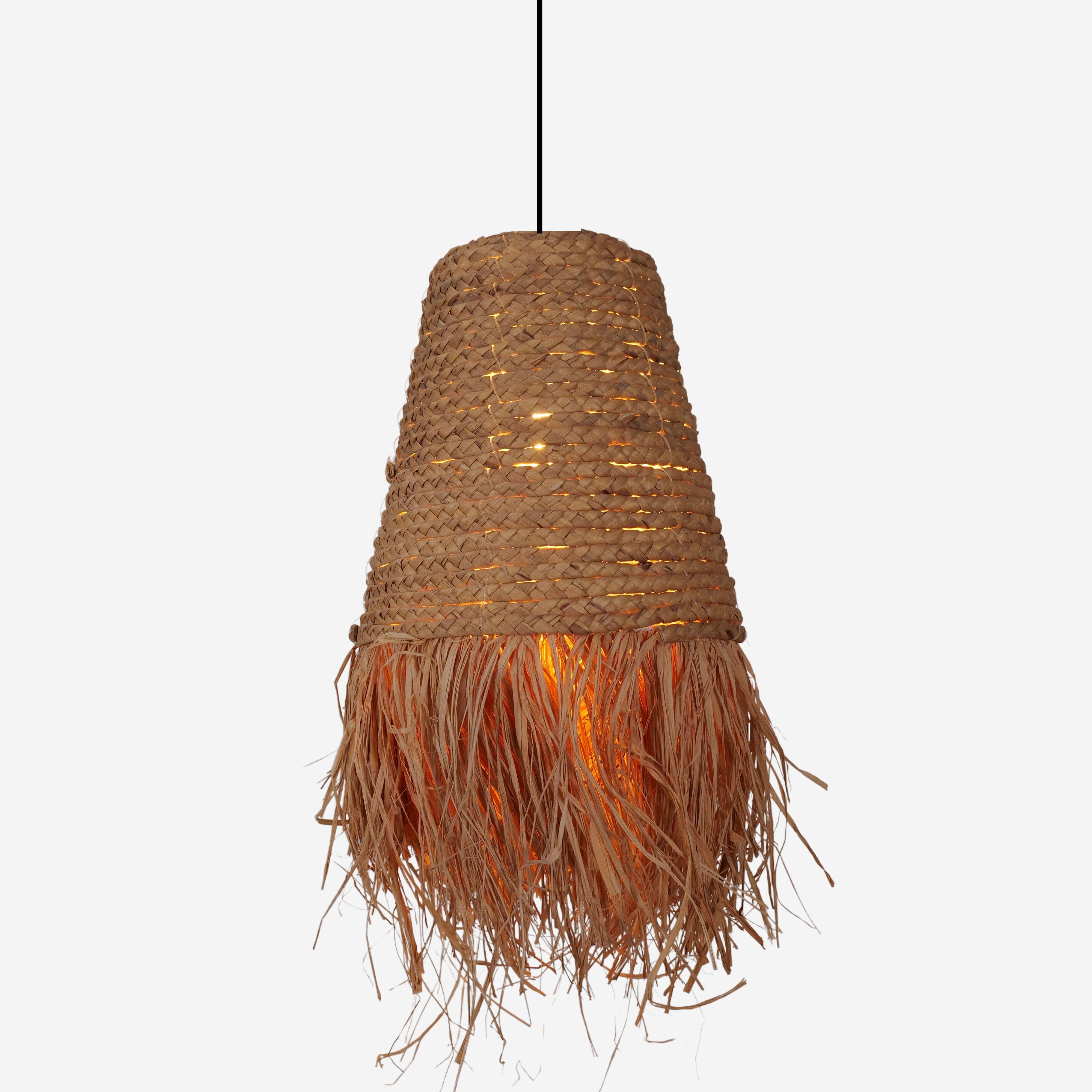 Living Nest UK Zen Wabi-Sabi Woven Pendant Light with Natural Grass Texture Living Nest UK
