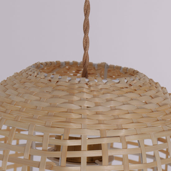 Living Nest UK Eco-Friendly Natural Woven Bamboo Pendant Light for Cozy Ambiance Living Nest UK