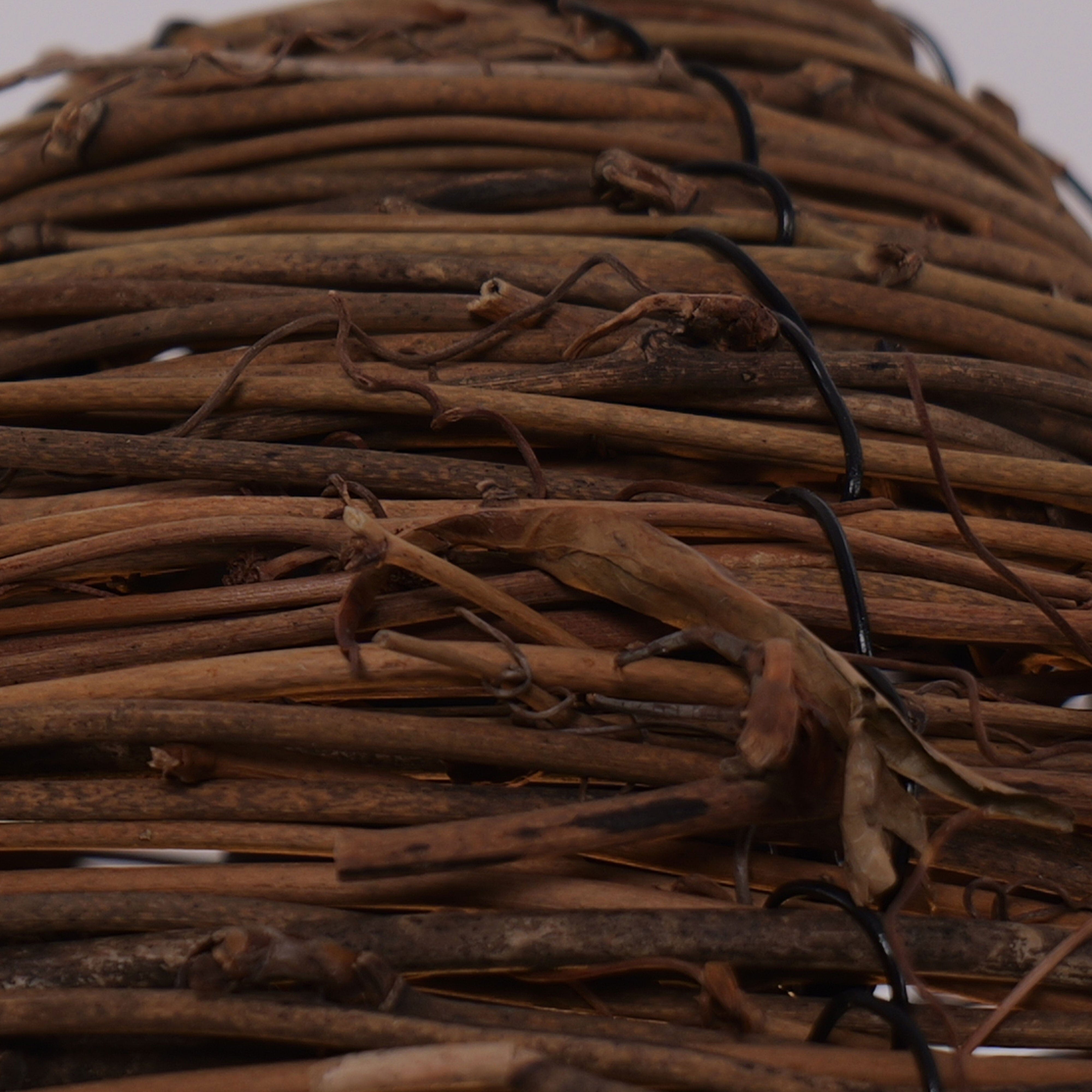 Living Nest UK Handcrafted Rustic Woven Rattan and Iron Pendant Light Living Nest UK