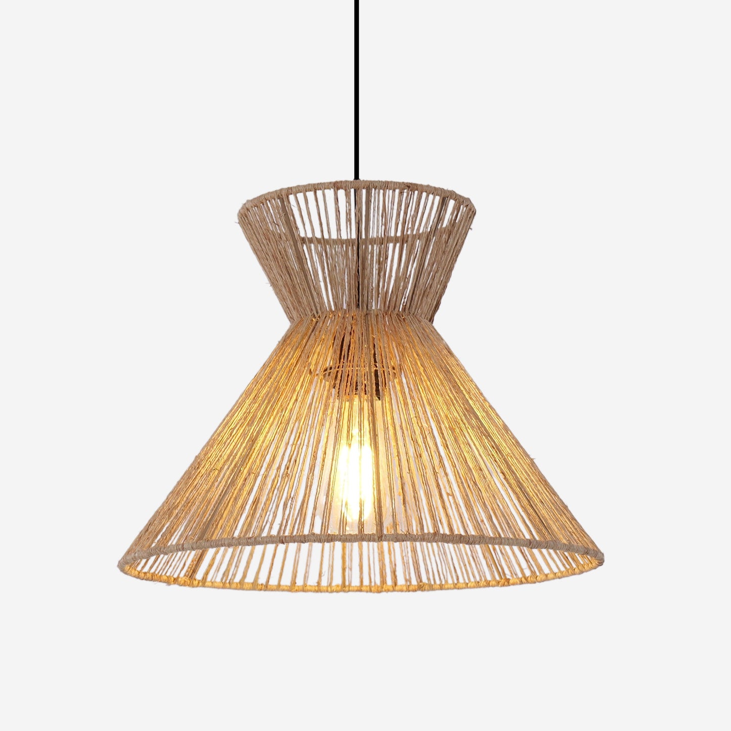 Living Nest UK Handcrafted Paper Rope Pendant Light for Cozy Living Spaces Living Nest UK