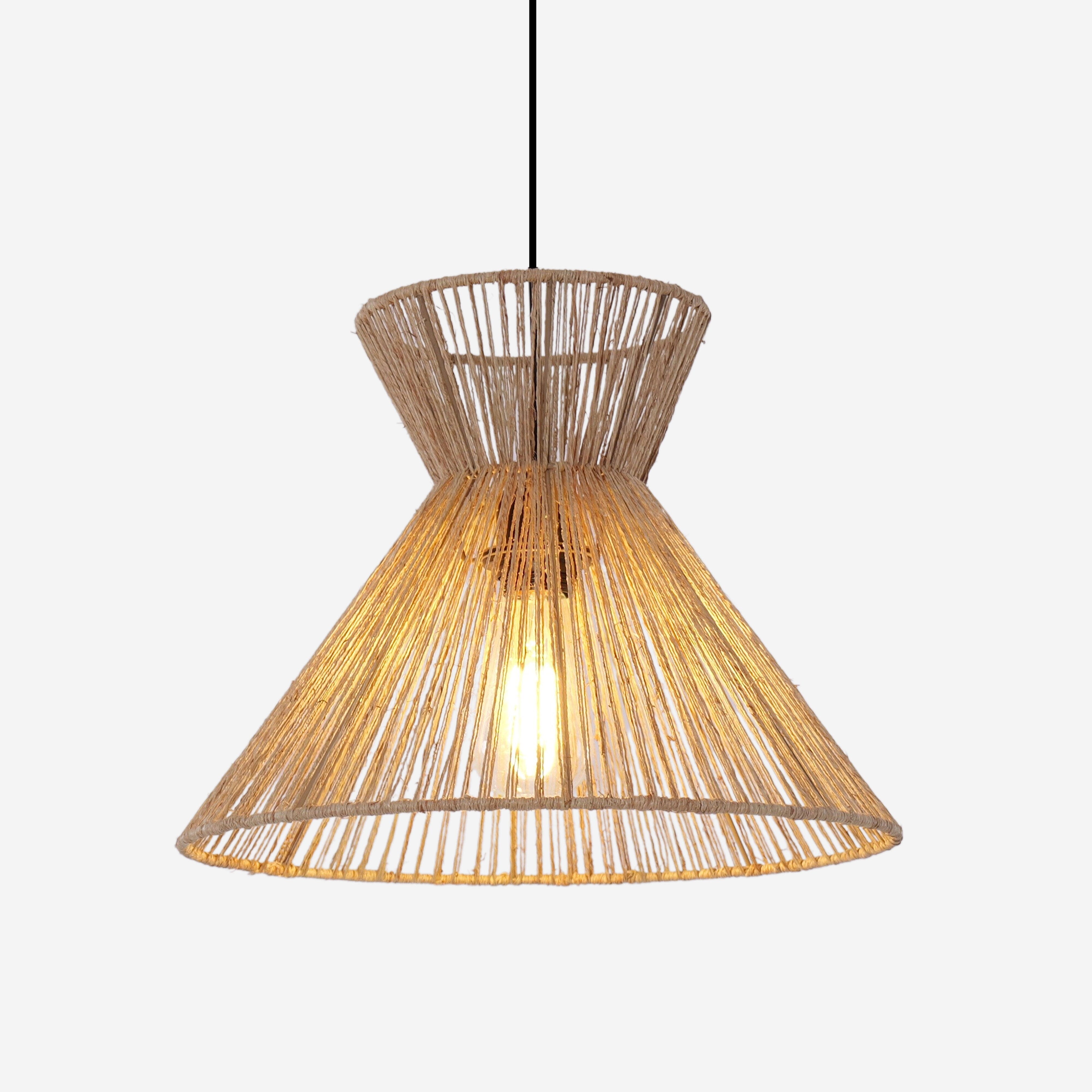 Living Nest UK Handcrafted Paper Rope Pendant Light for Cozy Living Spaces Living Nest UK